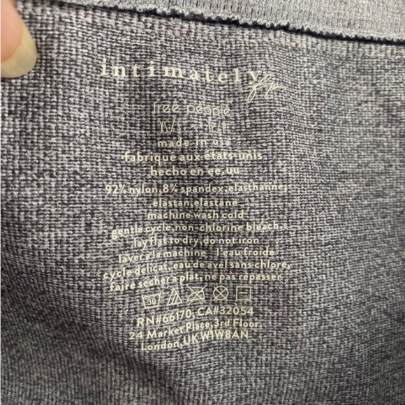 NWT Free People Heather Grey Ribbed Biker Shorts XXS - Picture 3 of 6